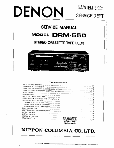 Denon DRM550 DENON DRM550 stereo cassette tape deck